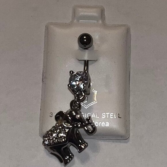 Elephant Belly Button Ring made with Surgical Steel - Picture 1 of 4